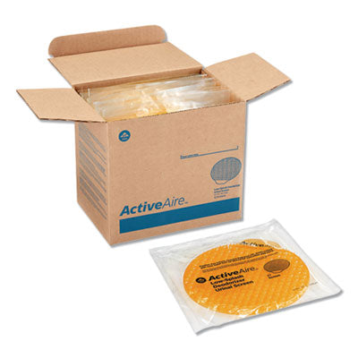GPC48261 Activeaire Deodorizer Urinal Screen With Side Tab, Sunscape Mango Scent, Orange, 12/carton GEORGIA PACIFIC
