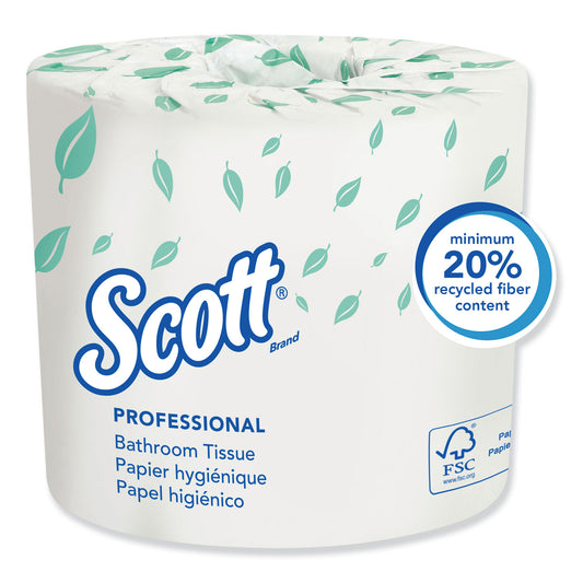 KCC04460RL Essential Standard Roll Bathroom Tissue for Business, Septic Safe, 2-Ply, White, 550 Sheets/Roll