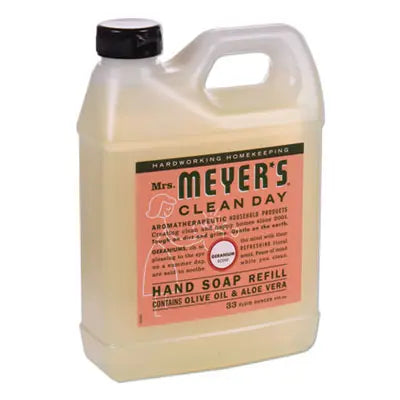SJN651341 Clean Day Liquid Hand Soap Refill, Geranium Scent, 33 oz, 6/Carton THE CALDREA COMPANY