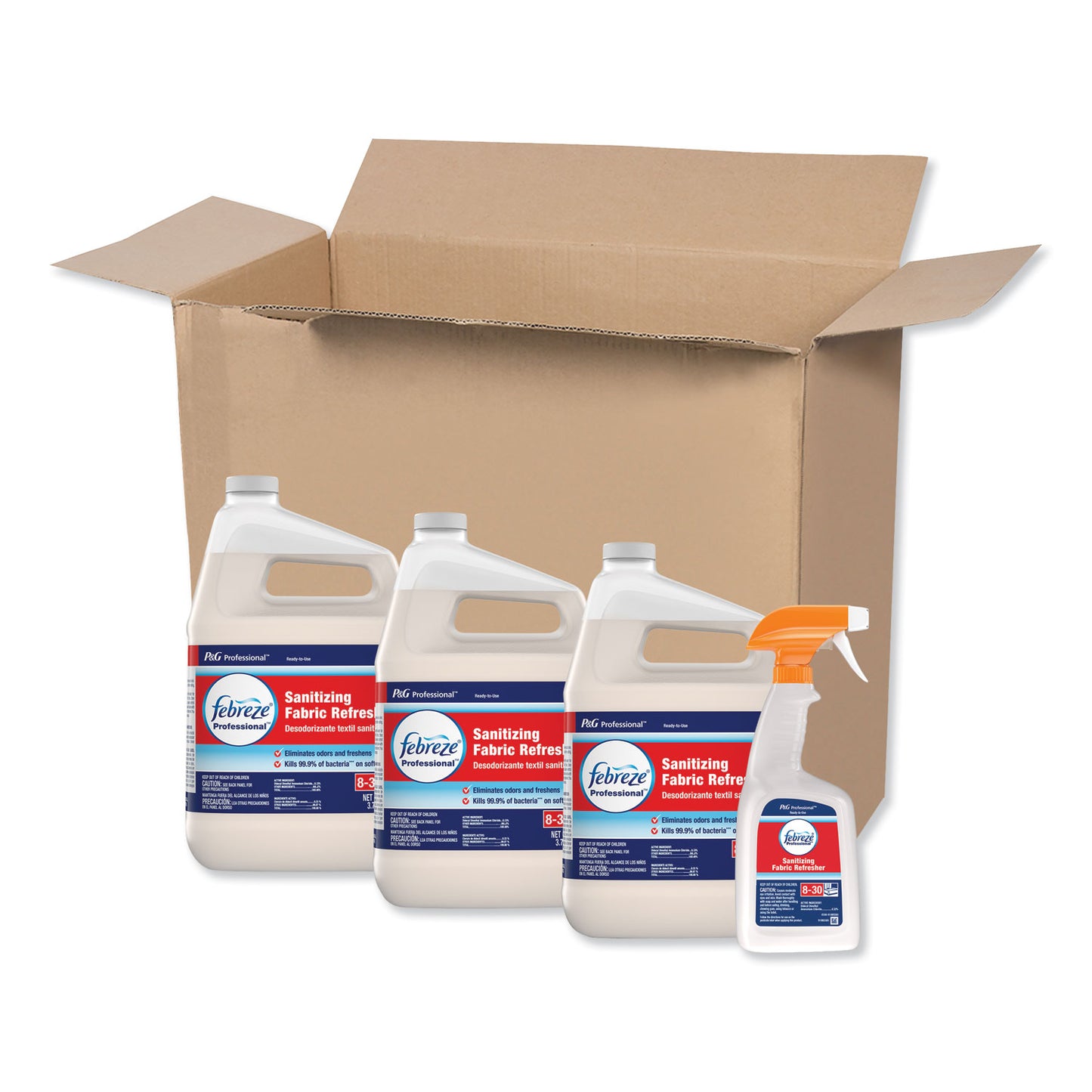 PGC72136 Professional Sanitizing Fabric Refresher, Light Scent, 1 Gal Bottle, Ready To Use, 3/carton Febreze
