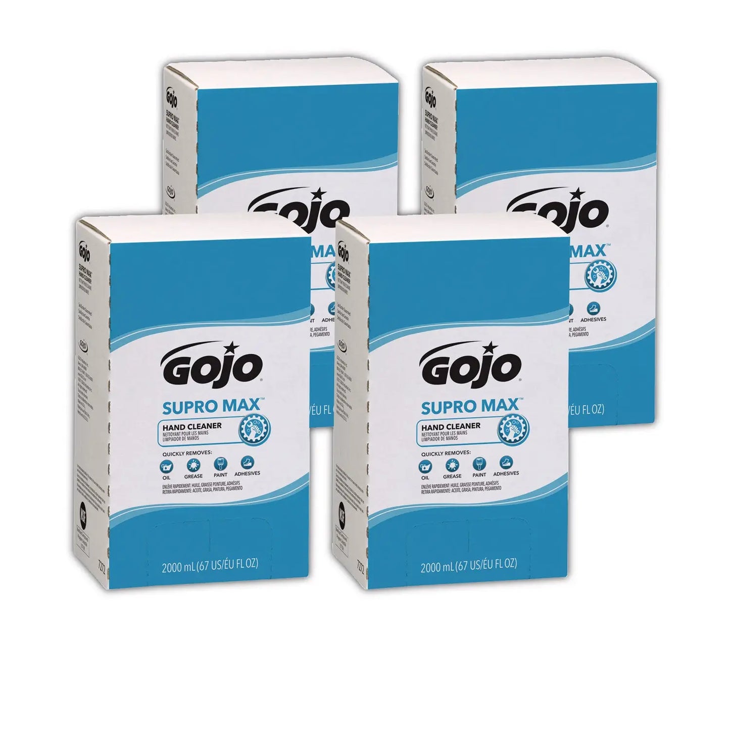 GOJ727204CT SUPRO MAX Hand Cleaner Refill, Unscented, 2,000 mL, 4/Carton GOJO