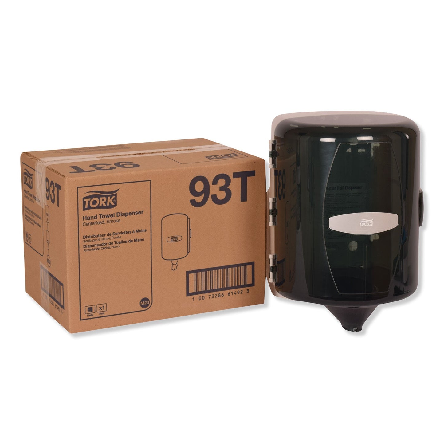 TRK93T Centerfeed Hand Towel Dispenser, 10.13 X 10 X 12.75, Smoke Tork