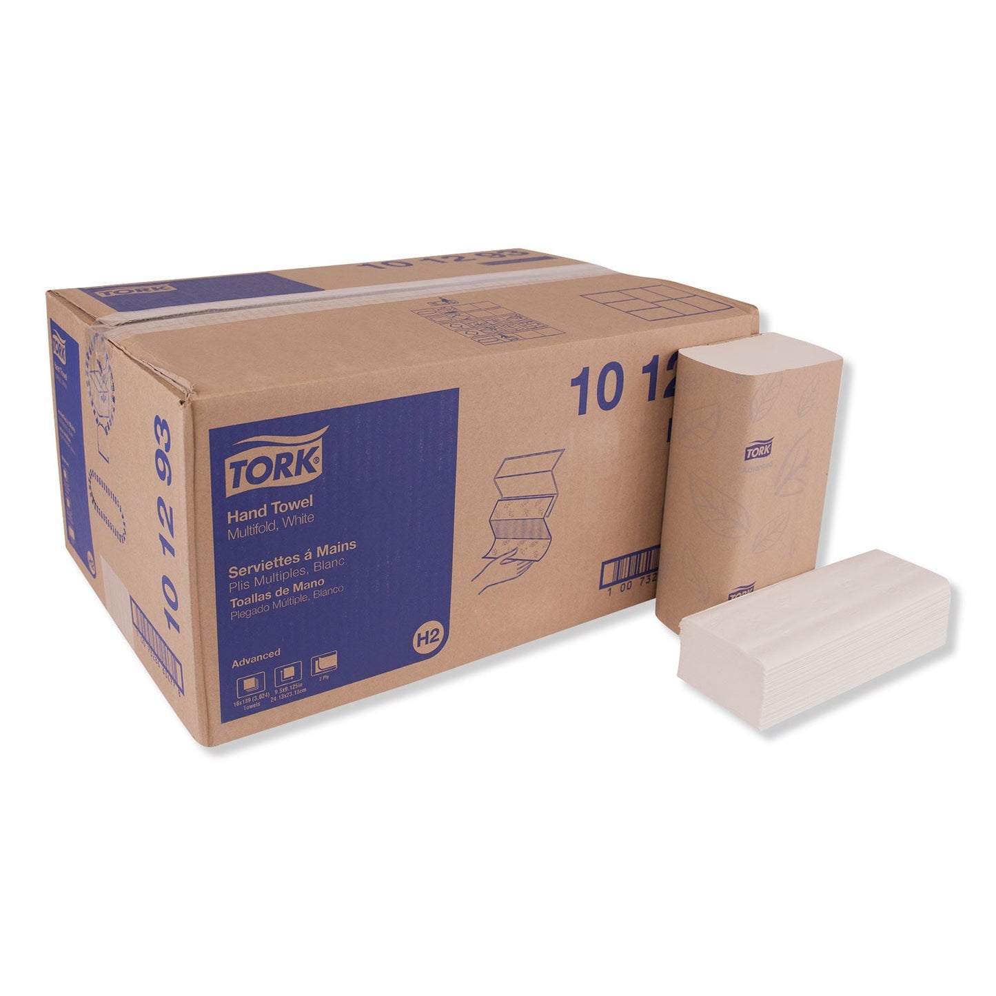 TRK101293 Multifold Paper Towels, 2-Ply, 9.13 x 9.5, White, 189/Pack, 16 Packs/Carton Tork