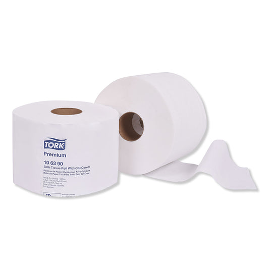 TRK106390 Premium Bath Tissue Roll with OptiCore, Septic Safe, 2-Ply, White, 800 Sheets/Roll, 36 Rolls/Carton