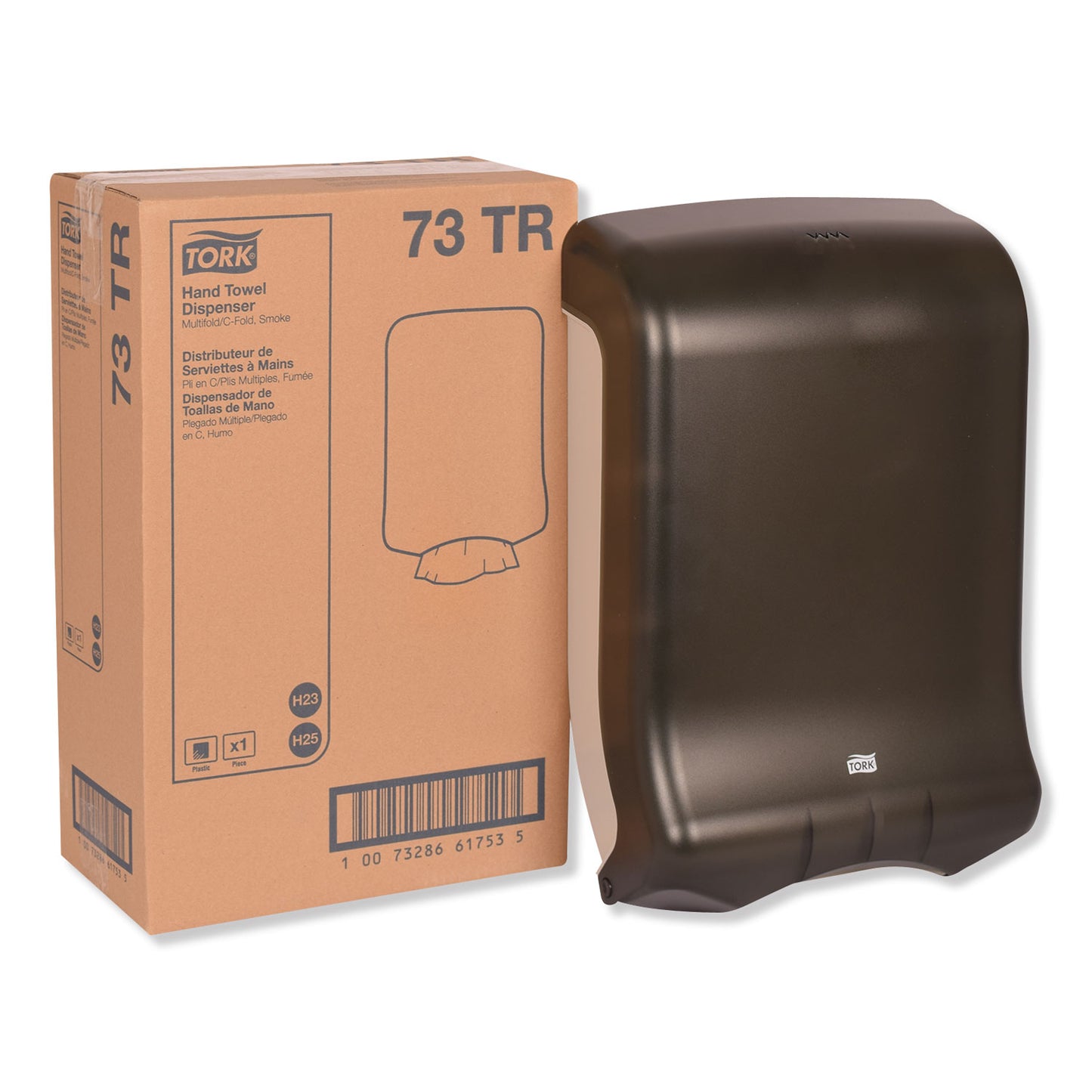 TRK73TR Folded Towel Dispenser, 11.75 X 6.25 X 18, Smoke