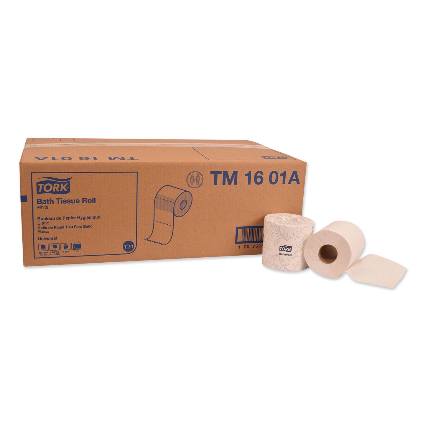 TRKTM1601A Universal Bath Tissue, Septic Safe, 2-Ply, White, 500 Sheets/roll, 48 Rolls/carton Tork