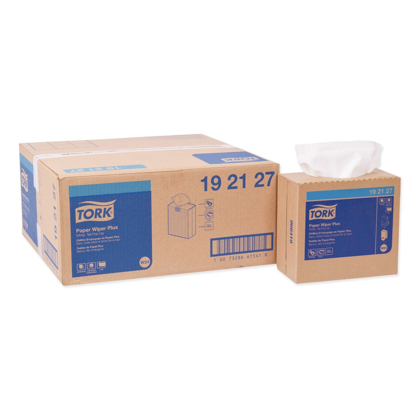TRK192127 Multipurpose Paper Wiper, 9.25 X 16.25, White, 100/box, 8 Boxes/carton Tork
