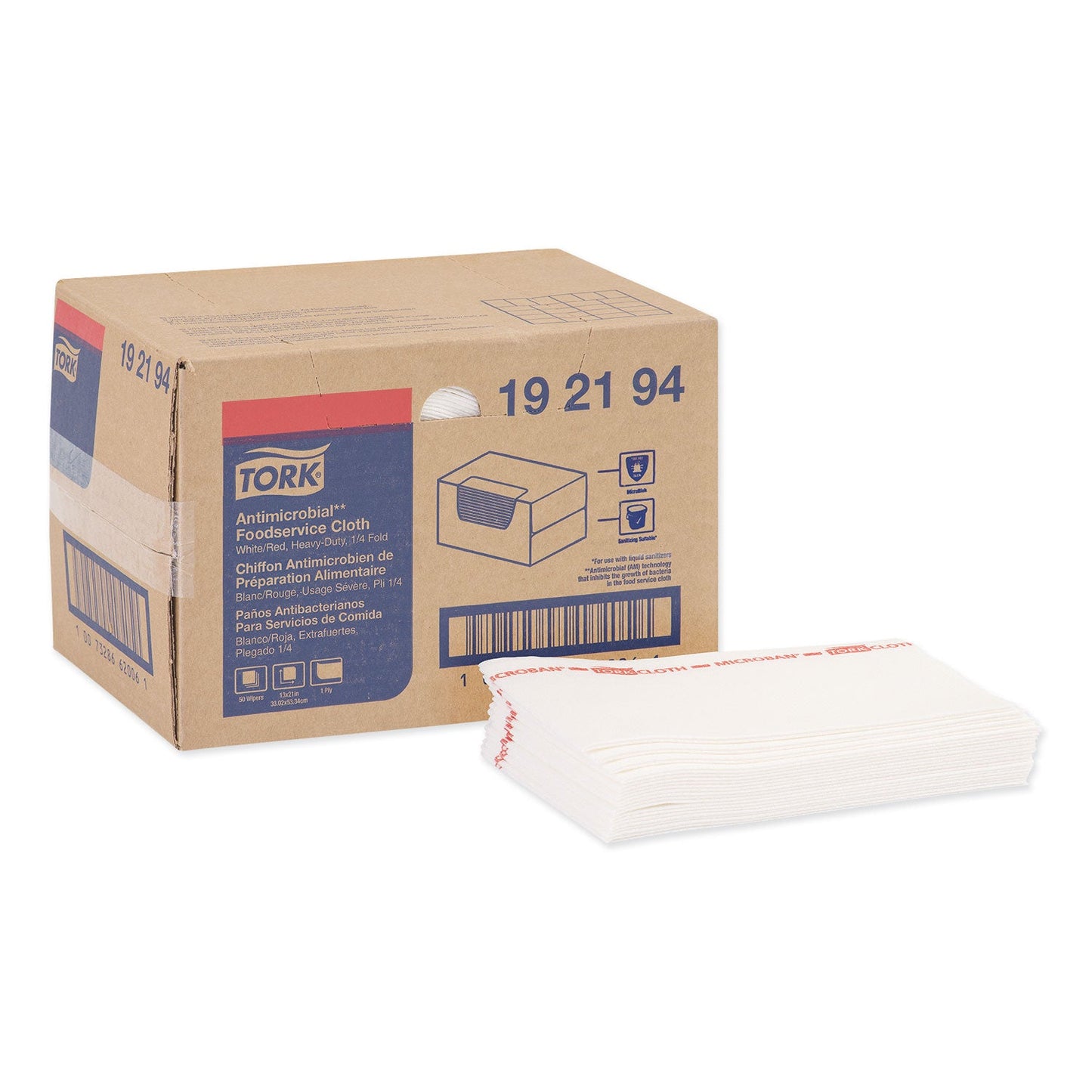 TRK192194 Foodservice Cloth, 13 x 21, White, 50/Carton Tork