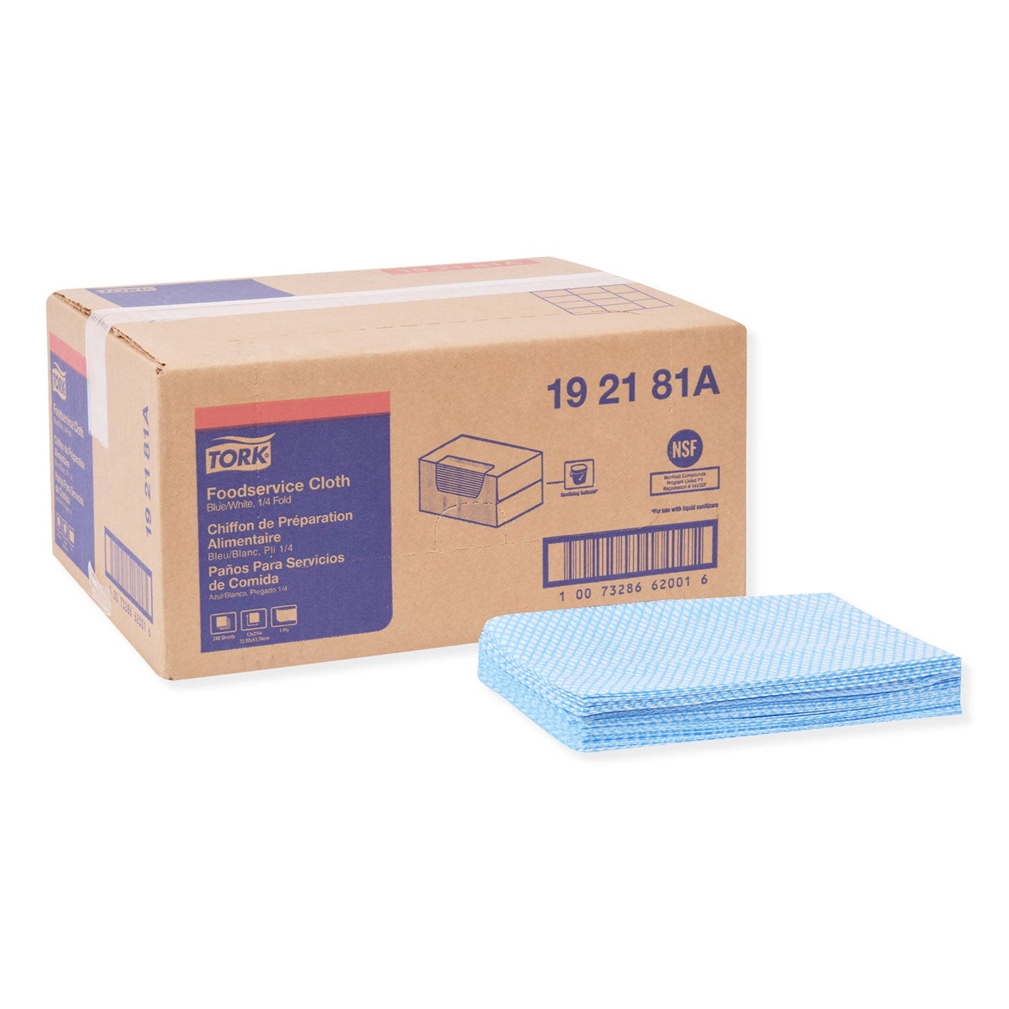TRK192181A Foodservice Cloth, 13 x 21, Blue, 240/Carton Tork