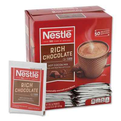 NES25485 Hot Cocoa Mix, Rich Chocolate, .71oz, 50/box NESTLE