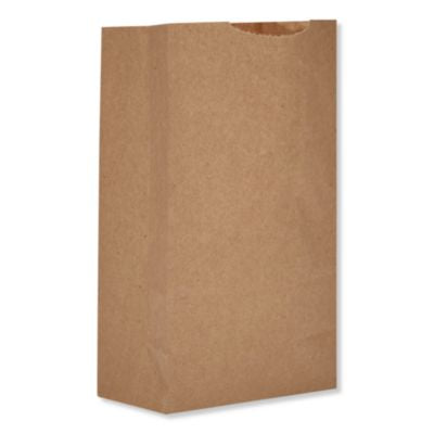 BAGGX2500 Grocery Paper Bags, 2# Size, X-Heavy-Duty, 50# Basis Weight, 4.13" x 2.63" x 7.88", Kraft, 250 Bags/Pack, 2 Packs/Bundle ROSS & WALLACE PAPER PRODUCTS, INC.
