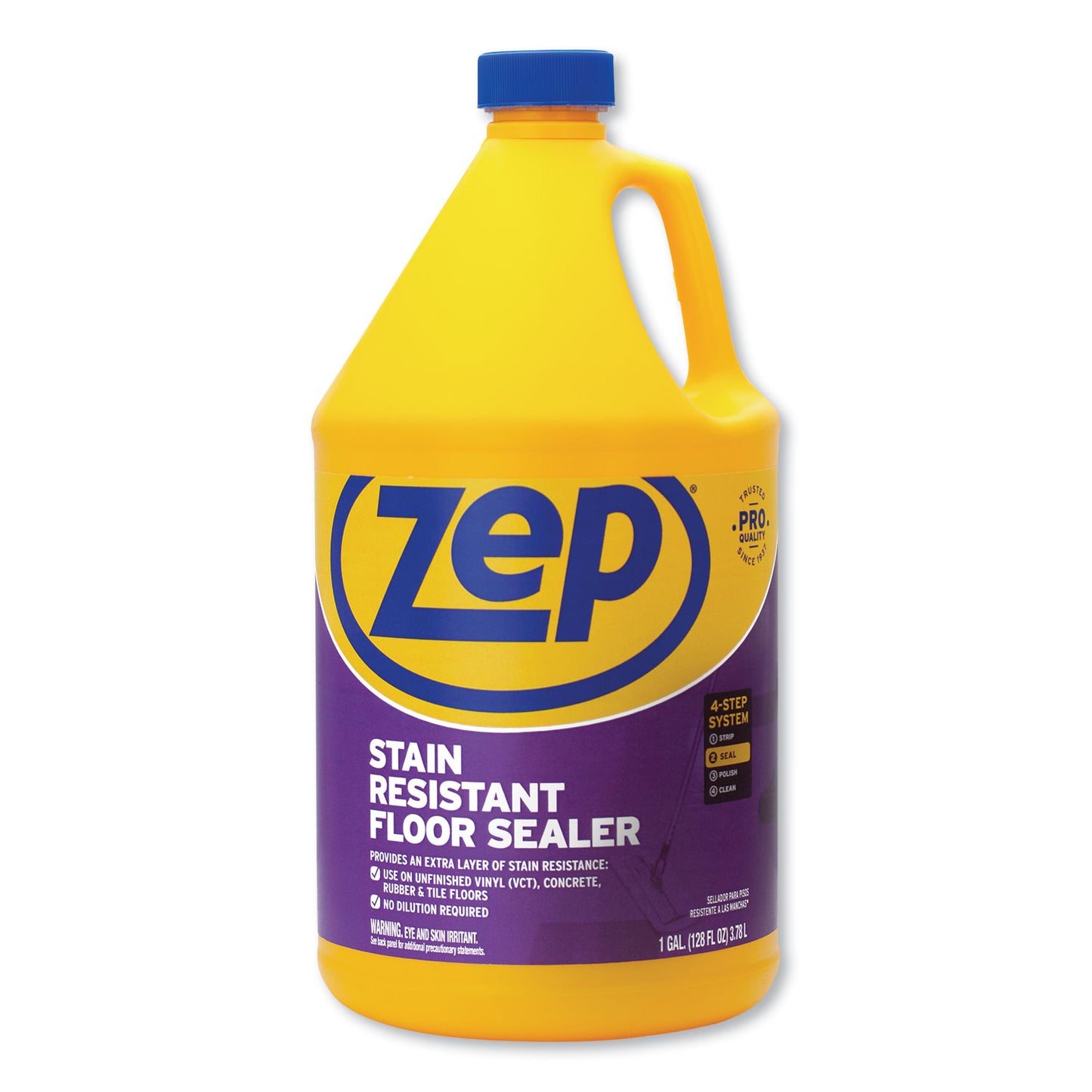 ZPEZUFSLR128CT Stain Resistant Floor Sealer, Unscented, 1 Gal, 4/carton