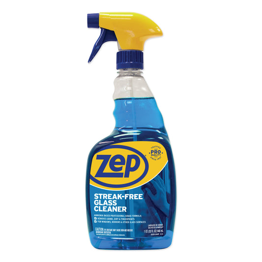 ZPEZU112032EA Streak-Free Glass Cleaner, Pleasant Scent, 32 Oz Spray Bottle