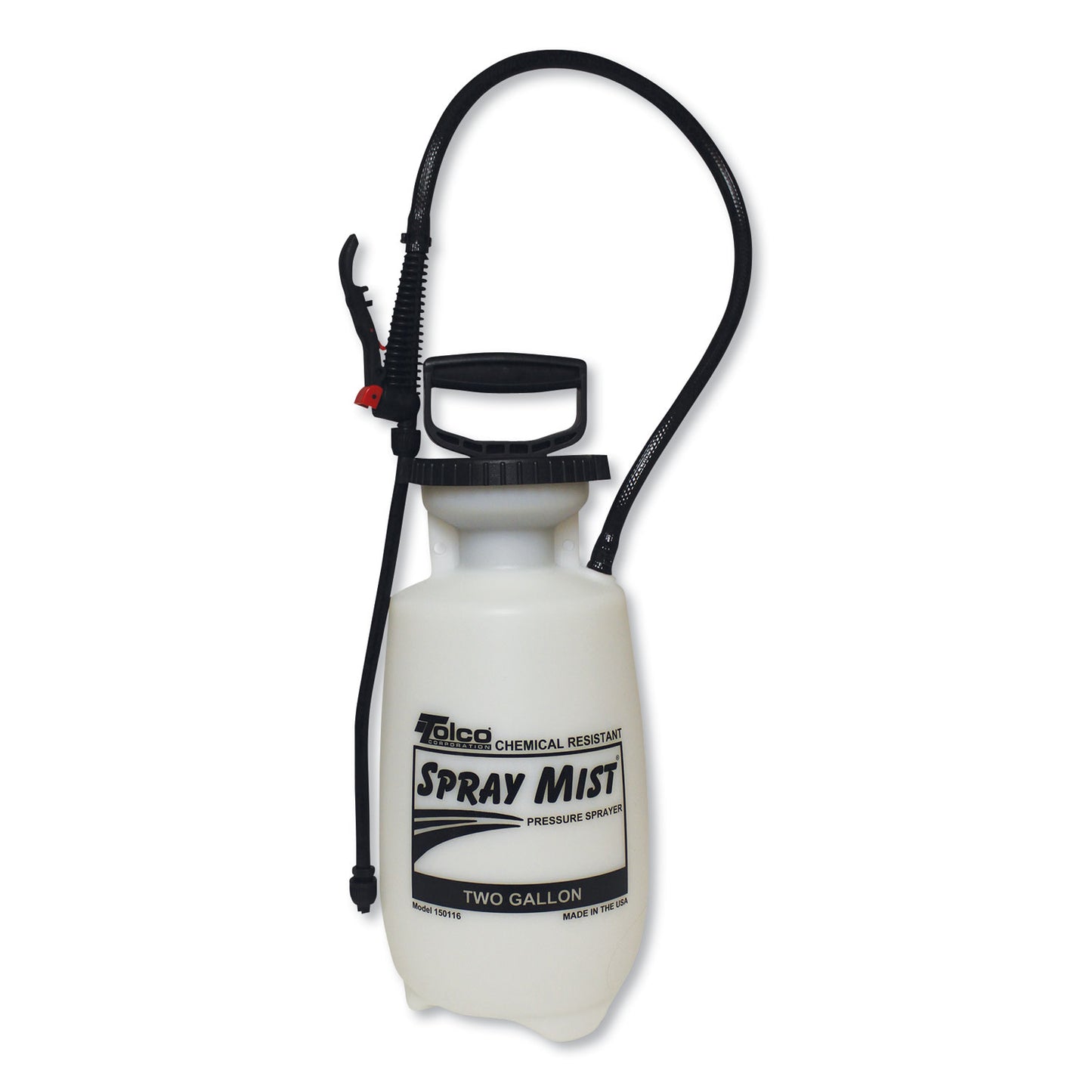 TOC150012 Chemical Resistant Tank Sprayer, 2 gal, 0.63" x 28" Hose, White