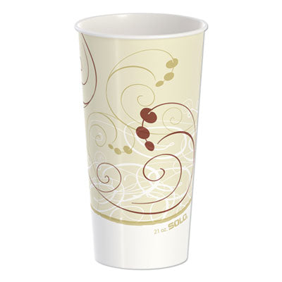 SCCRNP21PSYM Double Sided Poly Paper Cold Cups, 21 oz, Symphony Design, 50/Pack, 20 Packs/Carton