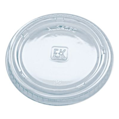 FABXL345PC Portion Cup Lids, Fits 3.25 oz to 5.5 oz Portion Cups, Plastic, Clear, 2,500/Carton FABRI-KAL