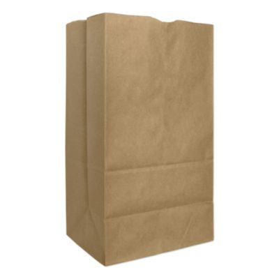 BAGGX2560S Grocery Paper Bags, 25# Squat Size, Extra-Heavy-Duty, 60# Basis Weight, 8.25" x 5.25" x 16.13", Kraft, 500/Bundle