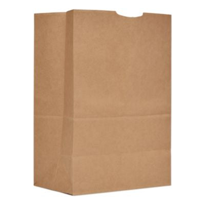 BAGSK1652 Grocery Paper Bags, 1/6 BBL Size, Heavy-Duty, 52# Basis Weight, 12" x 7" x 17", Kraft, 500/Bundle ROSS & WALLACE PAPER PRODUCTS, INC.