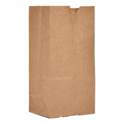 BAGGK1500 Grocery Paper Bags, 1# Size, 30# Basis Weight, 3.5" x 2.25" x 6.63", Kraft, 500/Bundle ROSS & WALLACE PAPER PRODUCTS, INC.