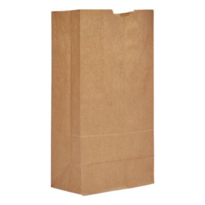 BAGGH20 Grocery Paper Bags, 20# Size, Heavy-Duty, 50# Basis Weight, 8.25" x 5.25" x 16.13", Kraft, 500/Bundle ROSS & WALLACE PAPER PRODUCTS, INC.