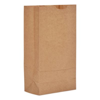 BAGGK10 Grocery Paper Bags, 10# Size, 35# Basis Weight, 7" x 4.38" x 13.75", Kraft, 2,000/Bundle
