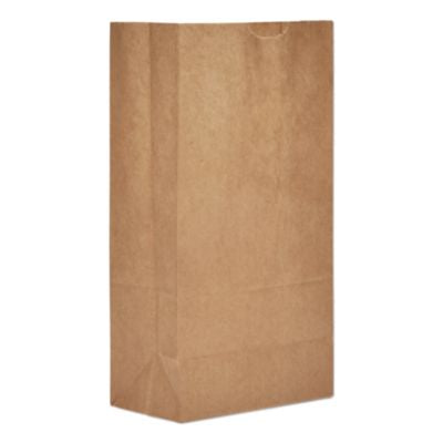 BAGGX5500 Grocery Paper Bags, 5# Size, Extra-Heavy-Duty, 50# Basis Weight, 5.25" x 3.38" x 10.94", Kraft, 500/Bundle ROSS & WALLACE PAPER PRODUCTS, INC.
