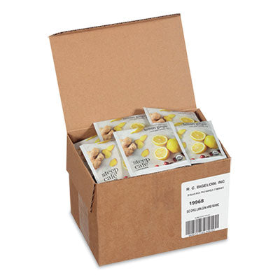 BTCRCB19968 Steep Cafe Organic Herbal Tea, Lemon Ginger, 50 Bags/carton BIGELOW TEA CO.