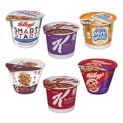KEB5X0404 Breakfast Cereal - Single Serve, Classic Wellness Assortment, 2.2 Oz Cup, 60/carton KELLOGG'S