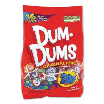 SPASPN71 Dum-Dum-Pops, Assorted, Individually Wrapped, 33.9 Oz, 200/pack