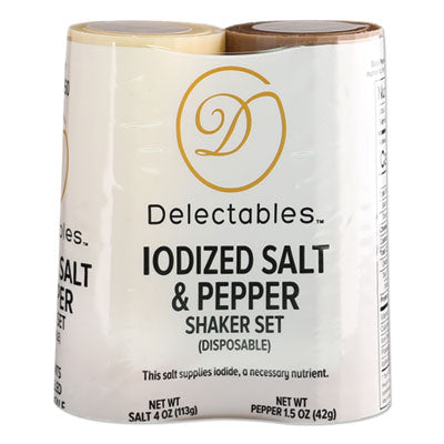 DEZGRN13060 Salt And Pepper Shaker Combo, 4 Oz Salt Dispenser And 1.5 Oz Pepper Dispenser DEL DISPOSABLES