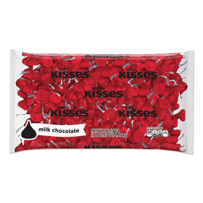 HRS60286 KISSES, Milk Chocolate, Red Wrappers, 66.7 oz. Bag THE HERSHEY COMPANY