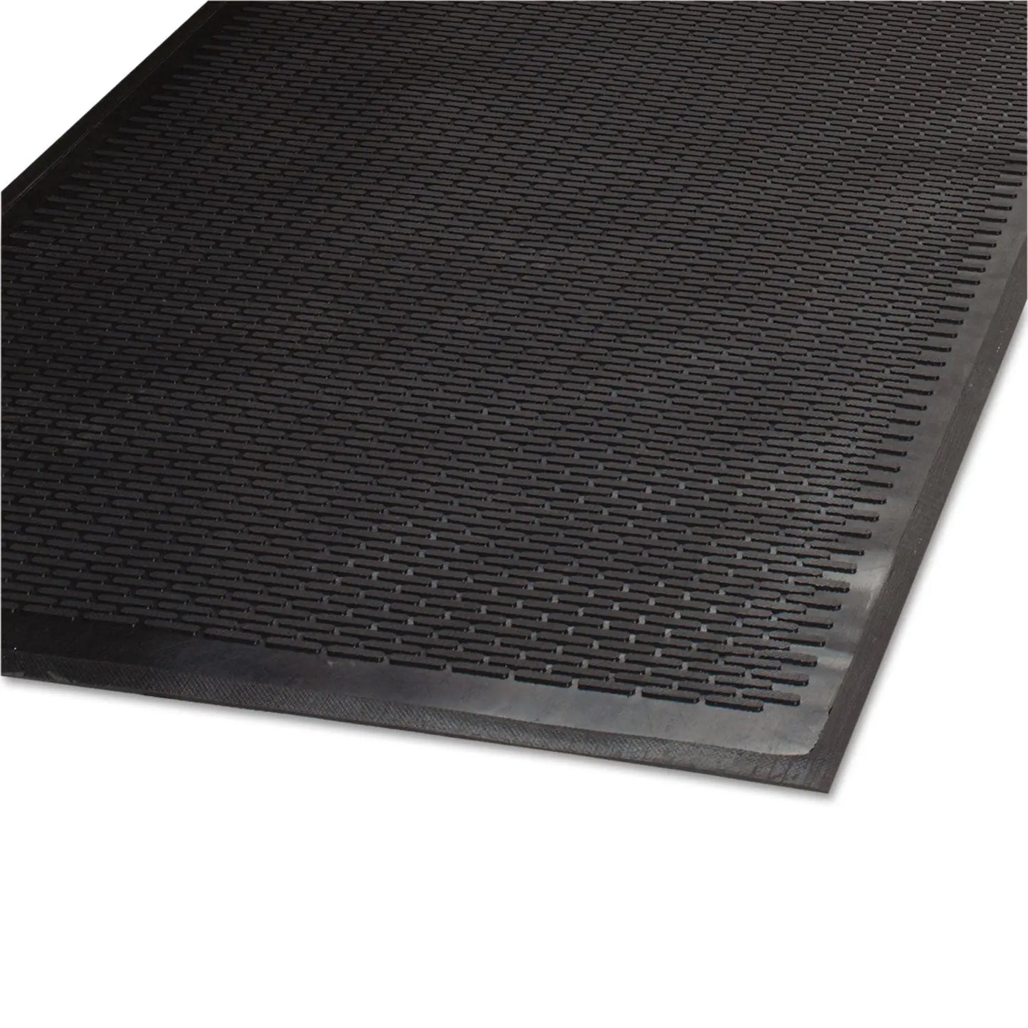 MLL14030500 Clean Step Outdoor Rubber Scraper Mat, Black Ribbon Ribbed Polypropylene Surface, 36" x 60" Guardian