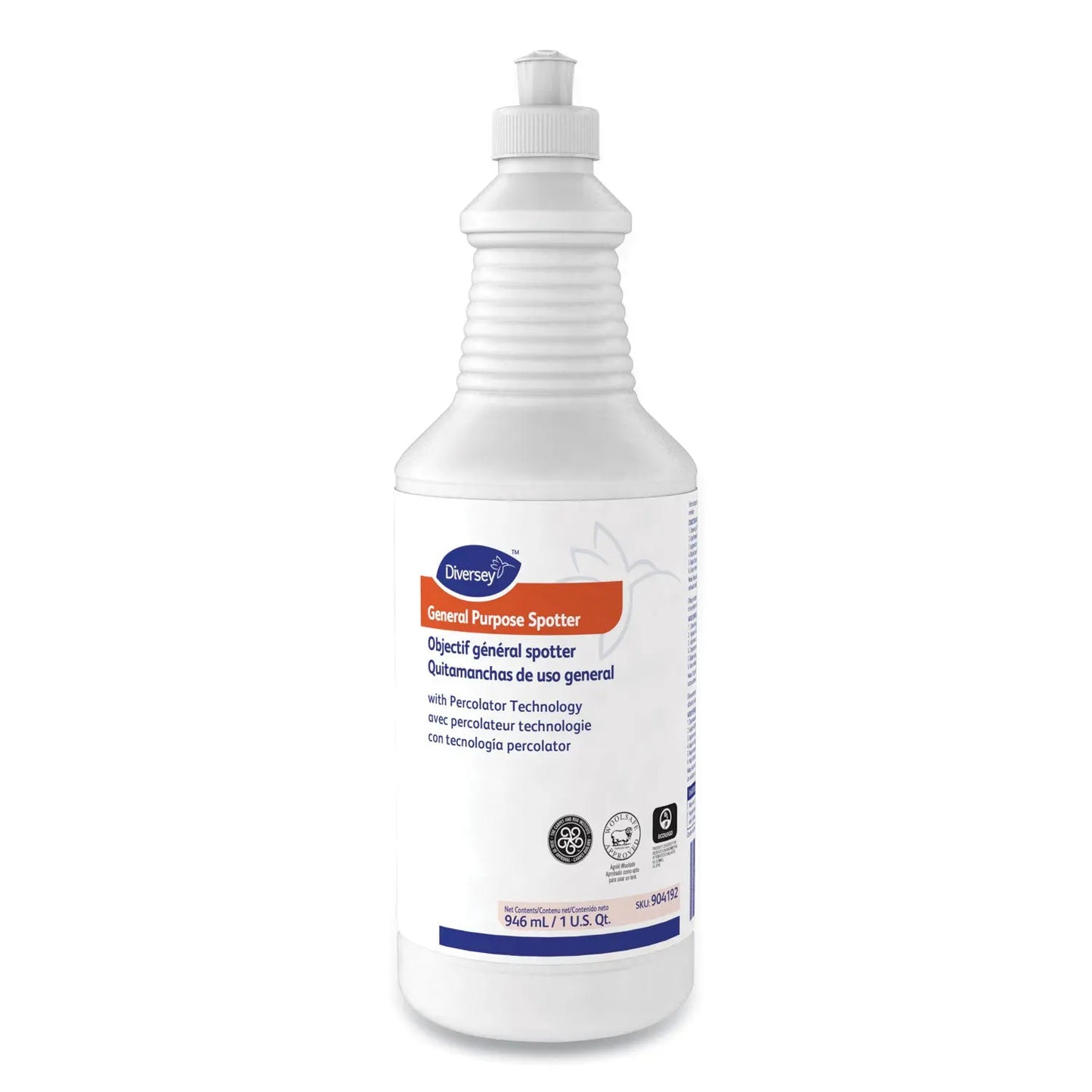 DVO101109763 General Purpose Spotter, Floral Scent, Liquid, 1 Qt Squeeze Bottle, 6/carton Diversey