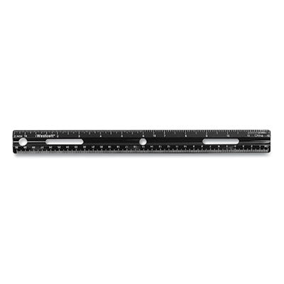 WTC41015 Kleenearth Recycled Ruler, Standard/metric, 12" Long, Plastic, Black