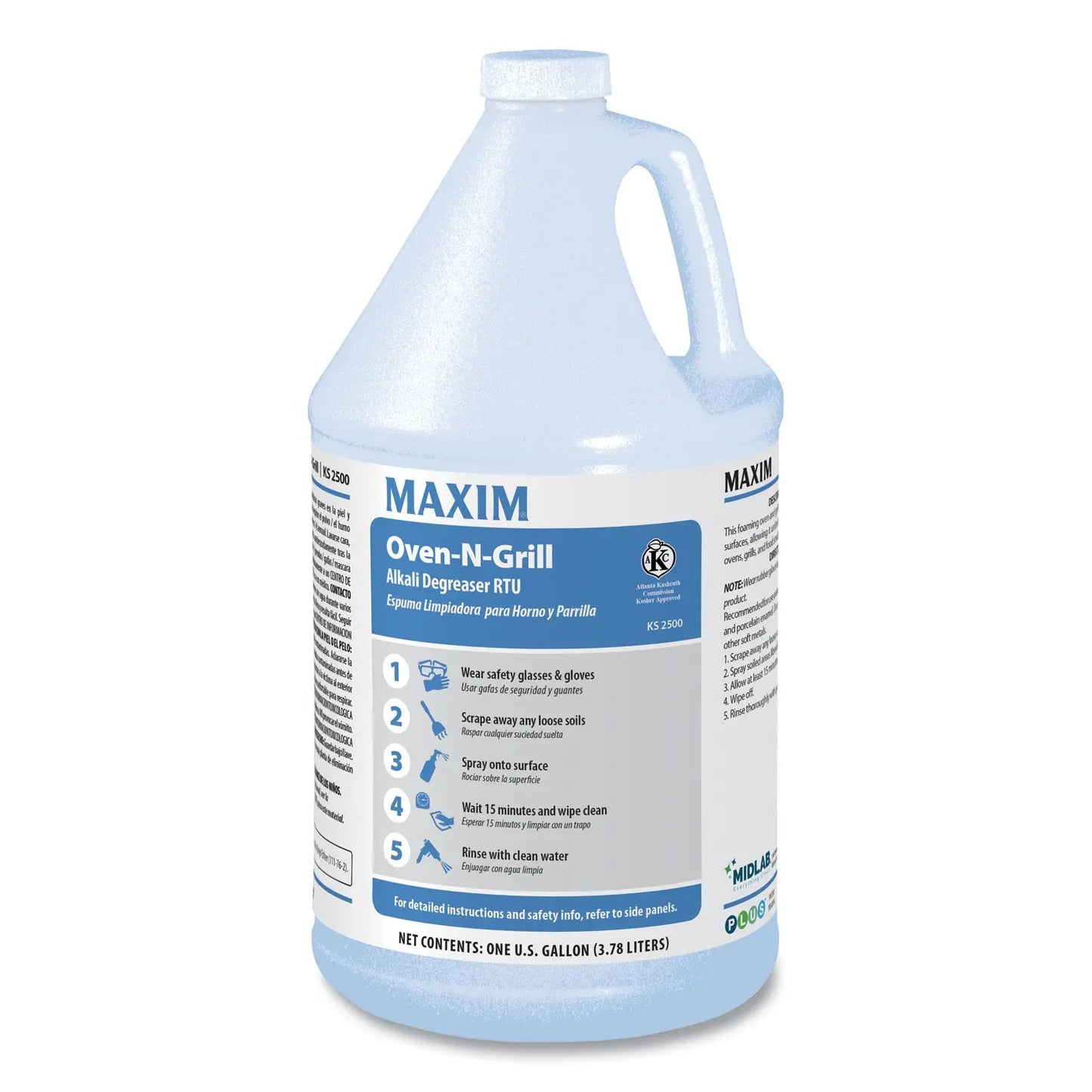 MLB25000041 Oven-N-Grill Alkali Degreaser Rtu, Citrus Scent, , 1 Gal Bottle, 4/carton Maxim