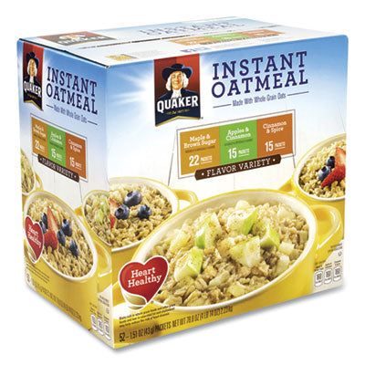 GRR22000482 Instant Oatmeal, Assorted Varieties, 1.51 oz Envelope, 52/Carton