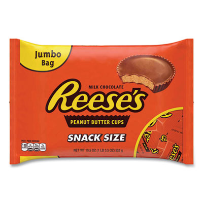 GRR24600012 Snack Size Peanut Butter Cups, Jumbo Bag, 19.5 oz Bag
