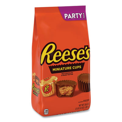GRR24600412 Peanut Butter Cups Miniatures Party Pack, Milk Chocolate, 35.6 oz Bag