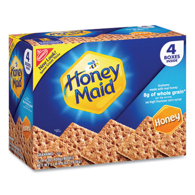 GRR22000442 Honey Maid Honey Grahams, 14.4 oz Box, 4 Boxes/Pack