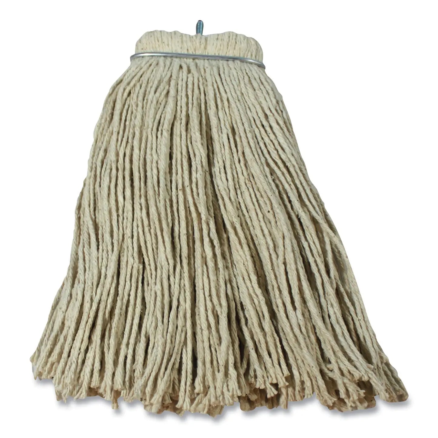 IMP12120EA Layflat Regular Screw-Type Mop Head, Cotton, 20 Oz, 1" Headband, White Impact