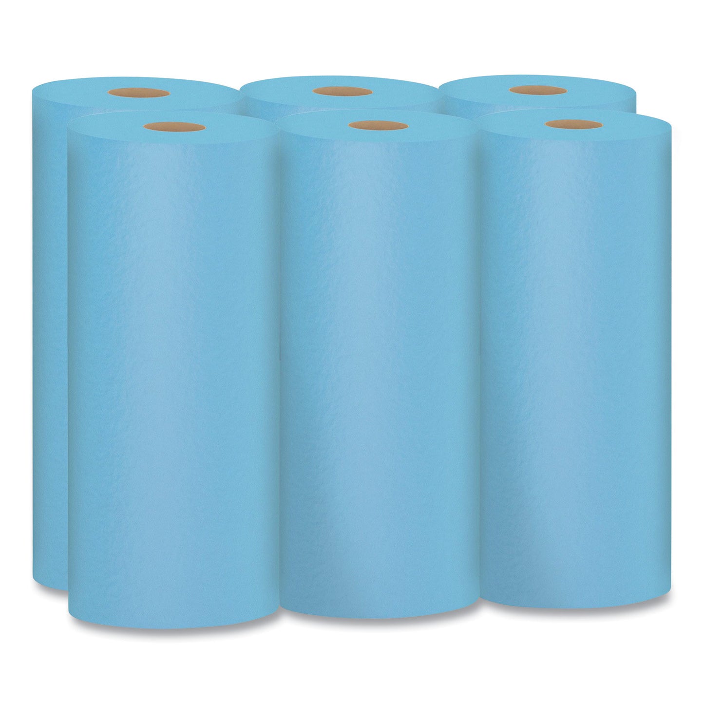 KIM75180 Shop Towels, 1-Ply, 10.4 x 11, Blue, 55/Roll, 6 Rolls/Pack