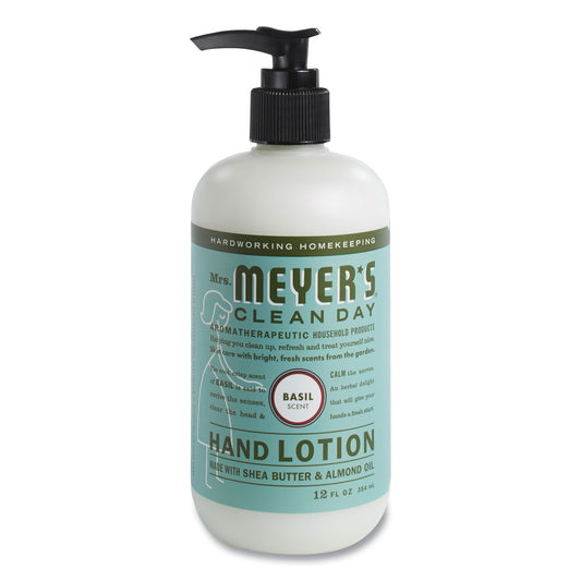 SJN686591 Clean Day Hand Lotion, 12 oz Pump Bottle, Basil