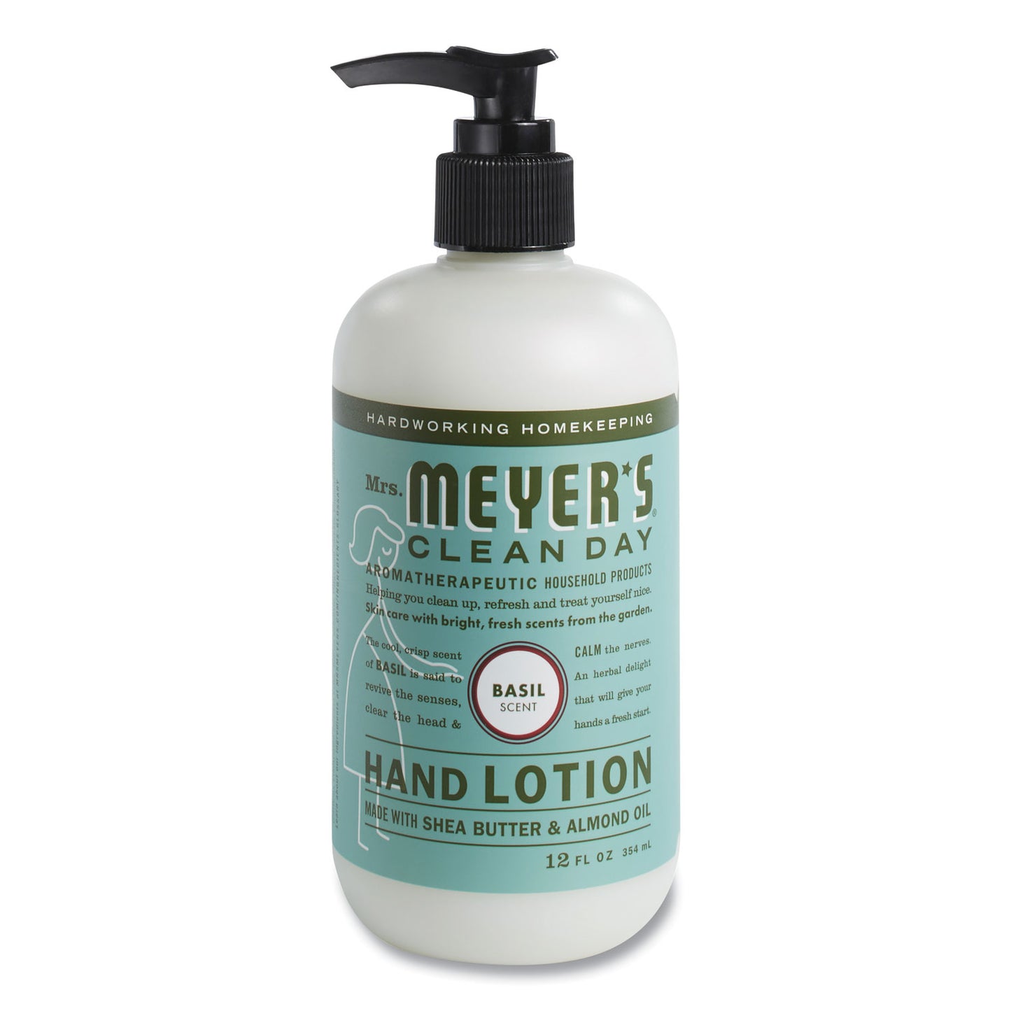 SJN686591 Clean Day Hand Lotion, 12 oz Pump Bottle, Basil