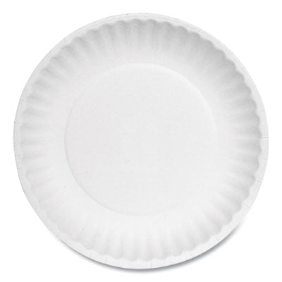 AJMPP6AJKWH Paper Plates, 6" dia, White, 1,000/Carton AJM PACKAGING CORP.