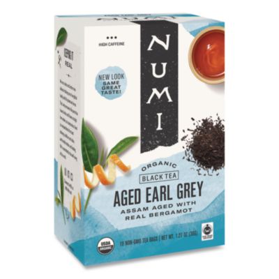 NUM10170 Organic Teas And Teasans, 1.27 Oz, Aged Earl Grey, 18/box