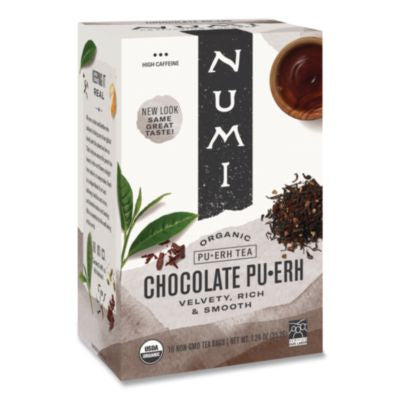 NUM10360 Organic Tea, Chocolate Puerh, 16/box NUMI