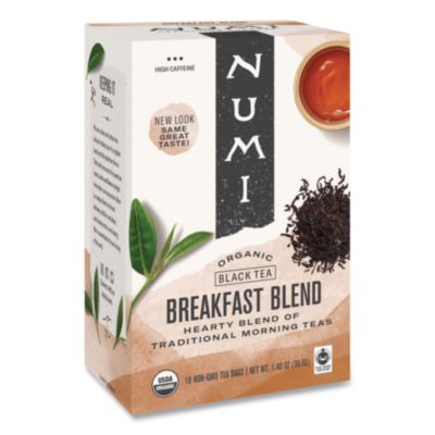 NUM10220 Organic Teas And Teasans, 1.4 Oz, Breakfast Blend, 18/box NUMI