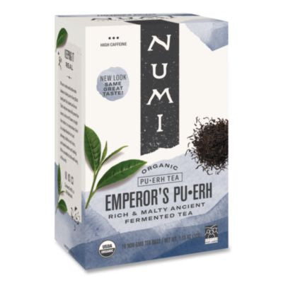 NUM10350 Organic Teas And Teasans, 0.125 Oz, Emperor's Puerh, 16/box