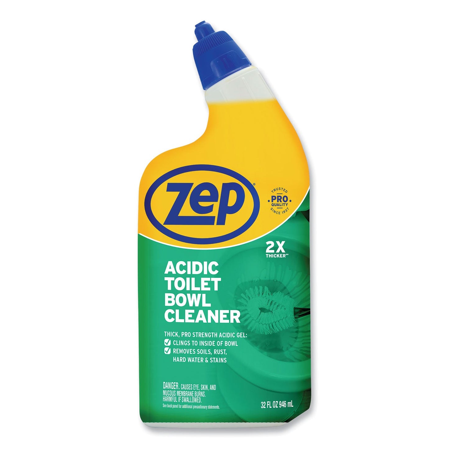 ZPEZUATBC32EA Acidic Toilet Bowl Cleaner, Mint, 32 Oz Bottle Zep