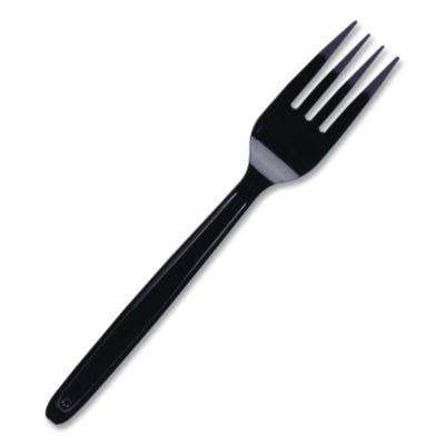 WNACEASEFK960BL Cutlery for Cutlerease Dispensing System, Mediumweight Fork, Plastic, Black, 960/Box ECO-PRODUCTS,INC.